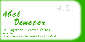 abel demeter business card